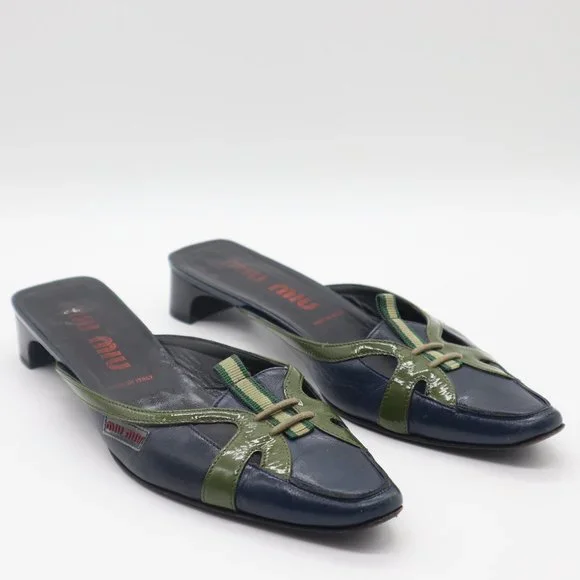 靴 Vintage Miu Miu leather mules Miu Miu 1998 SS Archive Vintage Tassel Design Leather Mule